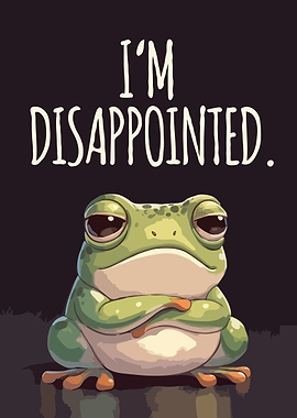 Disappointed Frog with Text
