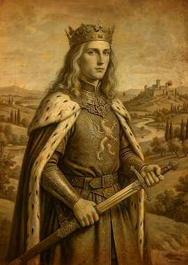 King with Crown and Sword
