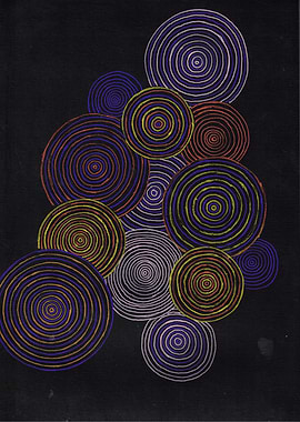 Concentric Circles Abstract Art