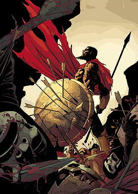 Spartan Warrior in Battle