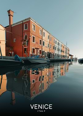 Venice Canal with Colorful Buildings