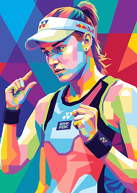 Elena Rybakina Wpap Pop Art
