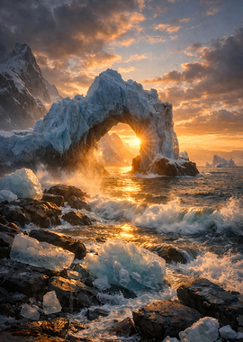 Ice Arch at Sunset