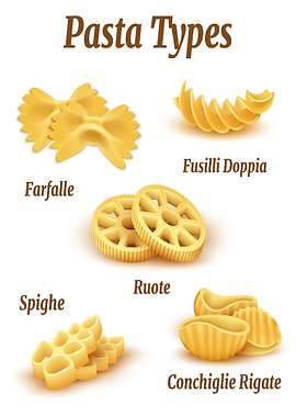 Assortment of Pasta Types