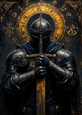 Knight with Crown of Thorns and Sword