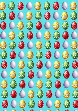Pattern of Easter Eggs