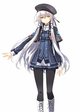 Anime Girl in Military Uniform