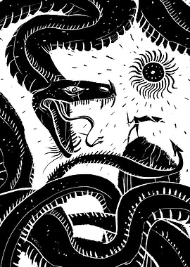 Dragon vs Warrior under a Sun