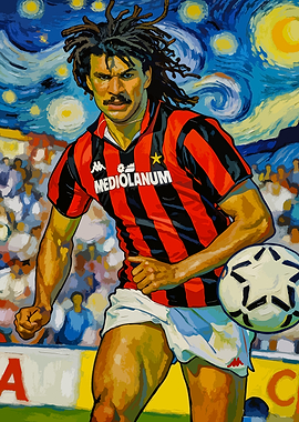 Footballer in Van Gogh Style