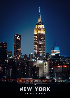 New York City Skyline at Night