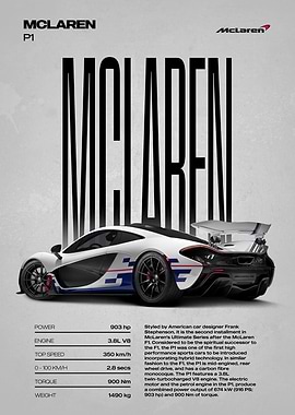 McLaren P1 Car Poster