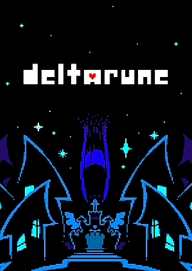 Deltarune Pixel Art Title Screen