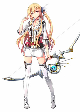 Anime Girl with Bow and Arrow