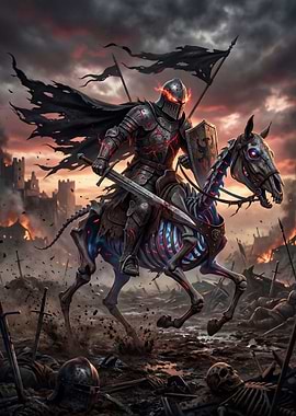 Undead Knight on Skeleton Horse