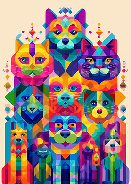 Geometric Animal Portrait Collection