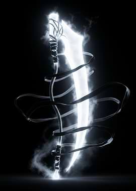 Glowing Fantasy Sword with Smoke