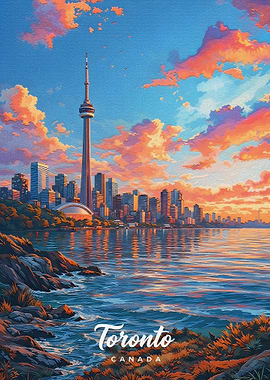Toronto Skyline at Sunset