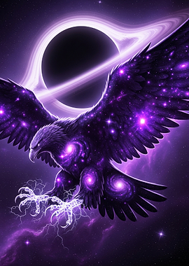 Cosmic Eagle Over Black Hole