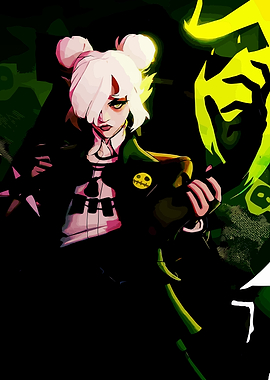 Anime Character with Skull Tie