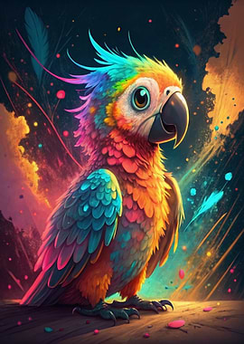 Vibrant Rainbow Parrot