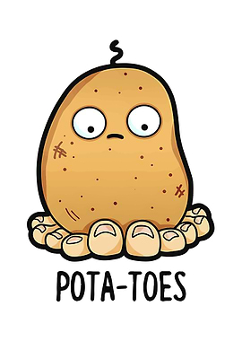 Funny Potato with Toes