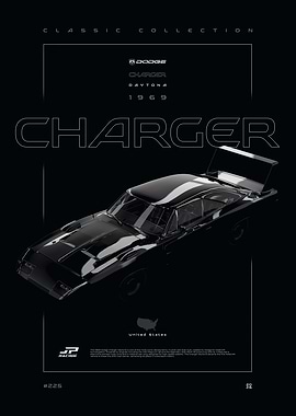 1969 Dodge Charger Classic Collection Poster