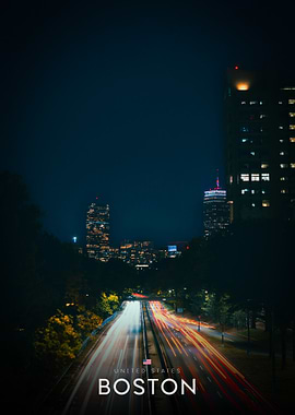Boston Cityscape at Night
