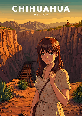 Chihuahua Mexico Anime Poster