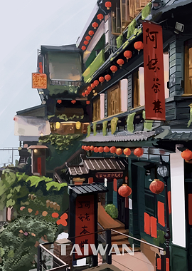 Taiwanese Tea House Scene