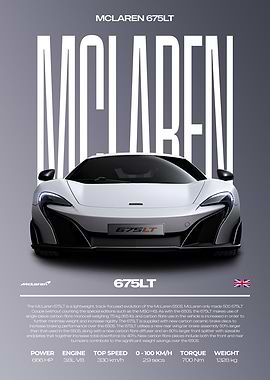 McLaren 675LT Car Poster