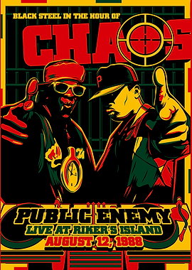 Public Enemy Live at Riker's Island Poster