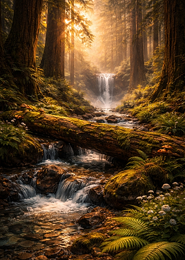 Forest Waterfall