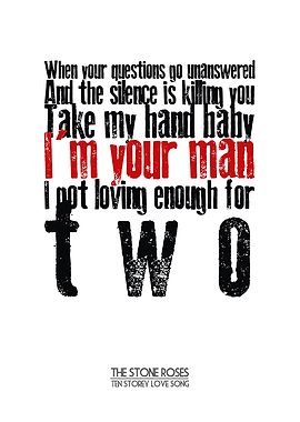 The Stone Roses Song Lyrics Poster