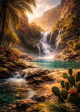 Tropical Waterfall Paradise