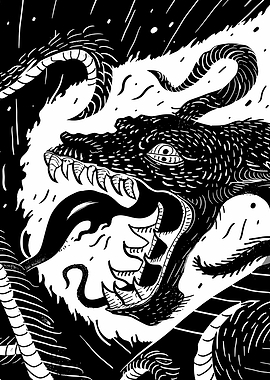 Fierce Dragon Illustration