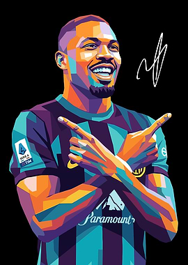 Football Player WPAP Art