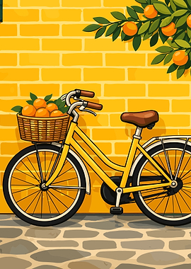 Yellow Bike Aesthetic Oranges