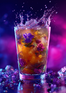 Floral Cocktail Splash