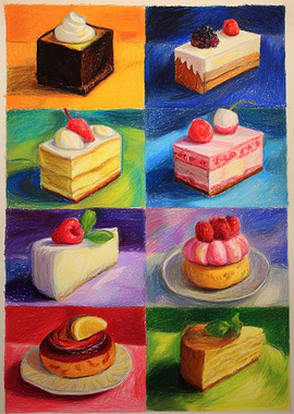 Assortment of Colorful Desserts