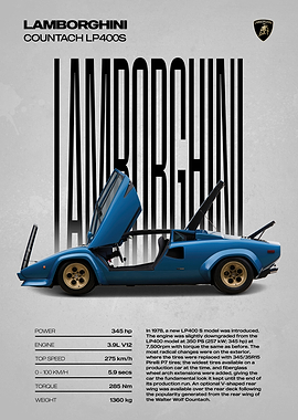 Lamborghini Countach LP400S Poster