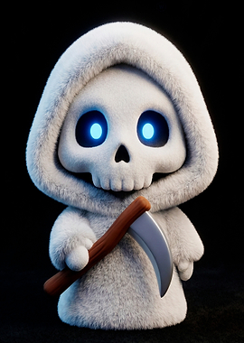 Cute Grim Reaper with Scythe