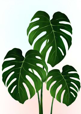 Monstera Leaf Trio