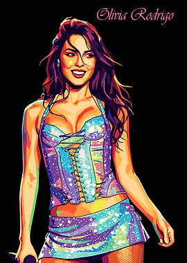 Olivia Rodrigo Pop Art Portrait