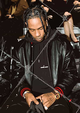 Travis Scott in Black Jacket