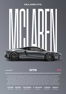 McLaren GTS Car Poster