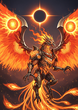 Mechanical Phoenix with Solar Eclipse