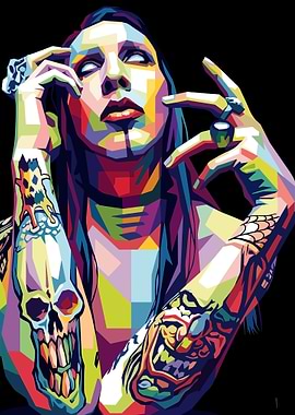 Marilyn Manson Pop Art Portrait
