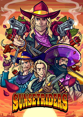 Sunset Riders Video Game Poster