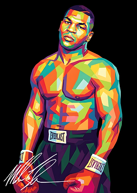 Mike Tyson Pop Art Portrait