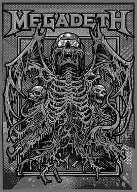 Megadeth Black and White Album Pop Art